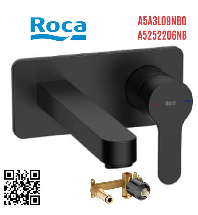 Vòi chậu rửa mặt nóng lạnh âm tường Roca Atlas A5A3L09NB0 A5252206NB