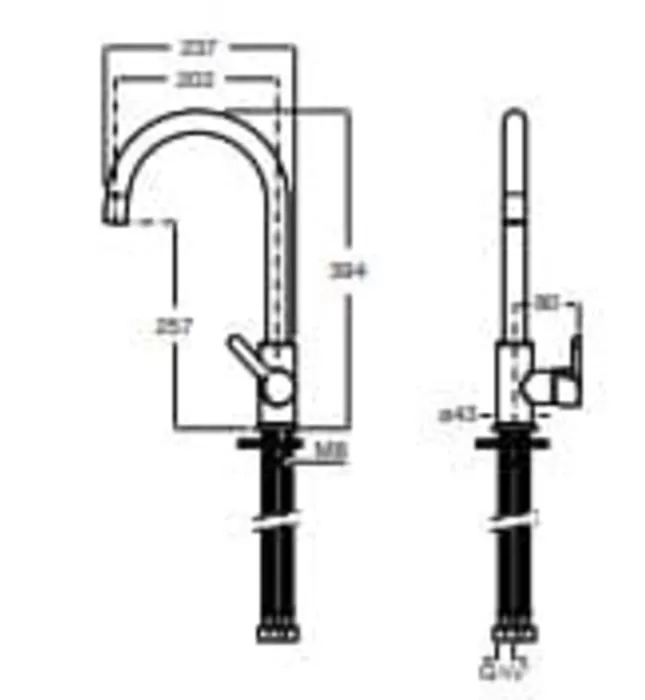 Vòi rửa bát nóng lạnh Roca Mencia A5A7409CN0