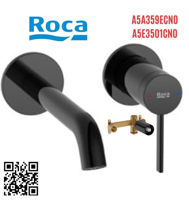 Vòi chậu rửa mặt âm tường Roca Ona A5A359ECN0 A5E3501CN0