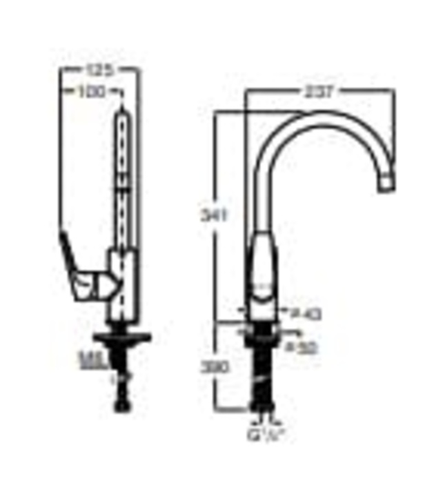 Vòi rửa bát nóng lạnh Roca Vela A5A841EC00