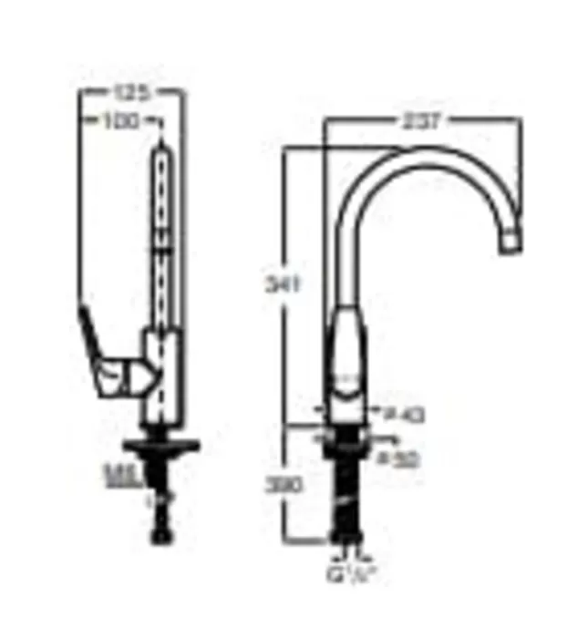 Vòi rửa bát nóng lạnh Roca Vela A5A841EC00