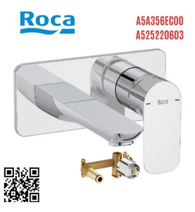 Vòi chậu rửa mặt nóng lạnh âm tường Roca Atlas A5A356EC00 A525220603