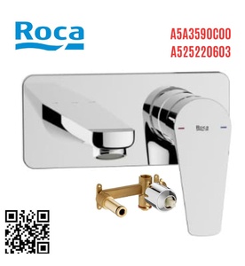 Vòi chậu rửa mặt nóng lạnh âm tường Roca Atlas A5A3590C00 A525220603