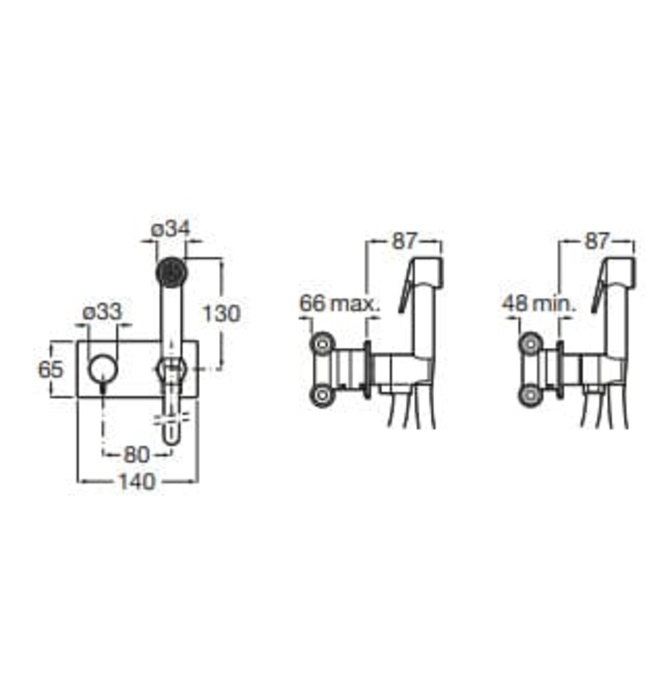 Vòi xịt vệ sinh nóng lạnh Roca A5B9361C00