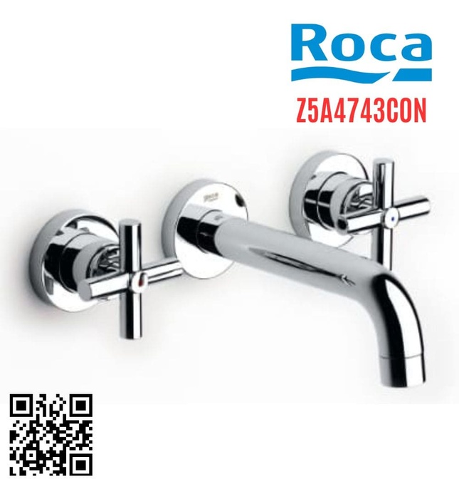 Vòi chậu rửa mặt âm tường Roca Loft Z5A4743C0N