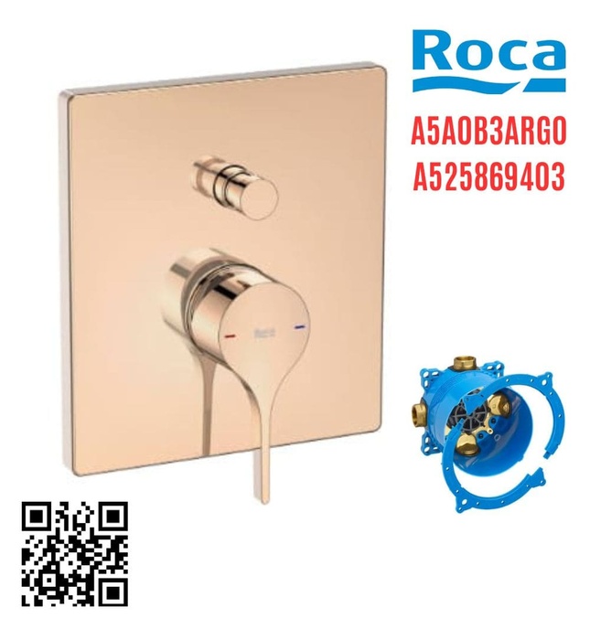 Bộ trộn sen tắm âm tường Roca Insignia A5A0B3ARG0 A525869403 