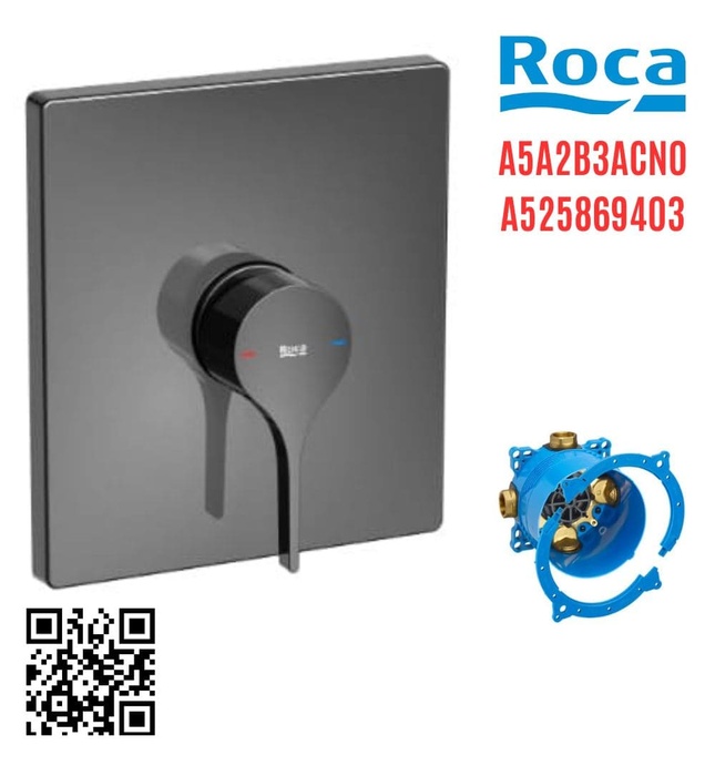 Bộ trộn sen tắm âm tường Roca Insignia A5A2B3ACN0 A525869403 