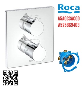Bộ trộn sen tắm âm tường Roca Insignia A5A0C3AC00 A525869403  