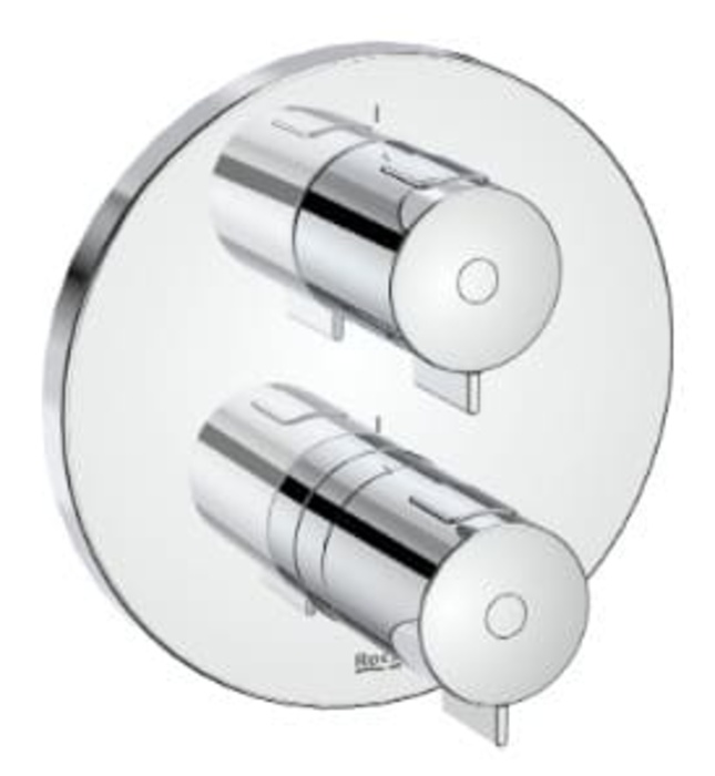 Bộ trộn sen âm nhiệt độ T 500 Roca A5A2K18C0N