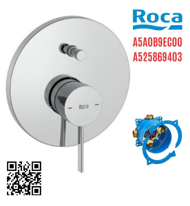 Bộ trộn sen tắm âm tường Roca Ona A5A0B9EC00 A525869403 