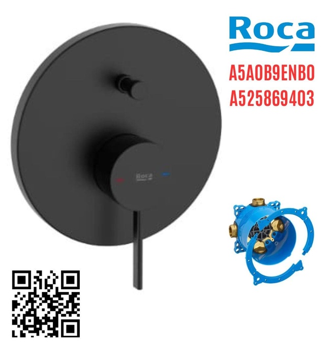 Bộ trộn sen tắm âm tường Roca Ona A5A0B9ENB0 A525869403 