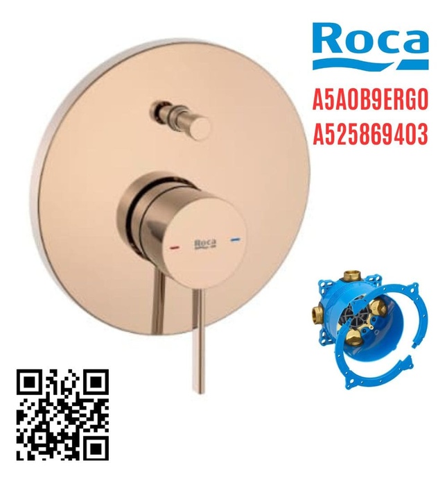 Bộ trộn sen tắm âm tường Roca Ona A5A0B9ERG0 A525869403