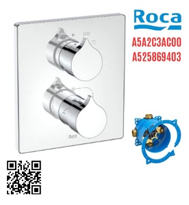 Bộ trộn sen tắm âm tường Roca Insignia A5A2C3AC00 A525869403  
