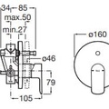 Mặt nạ bộ trộn âm tường Roca Cala A5A066EC00