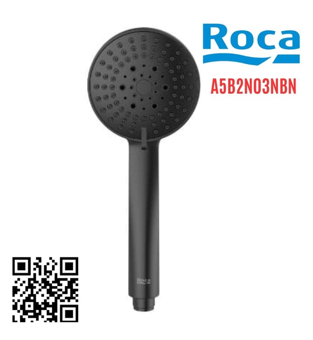 Bộ bát sen cầm tay kiểu tròn màu đen Roca A5B2N03NBN