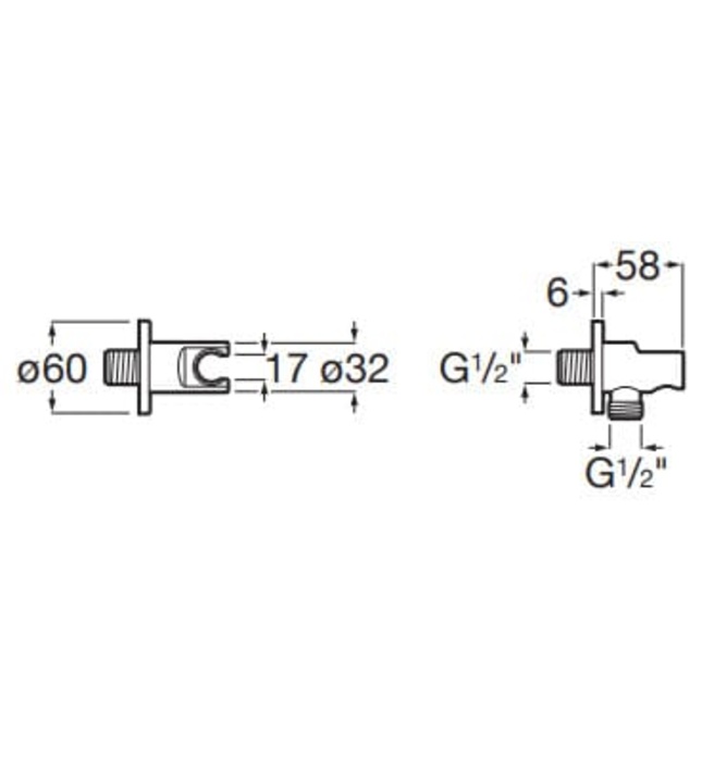 Cài sen tắm gắn tường Roca Aqua A5B5250NB0