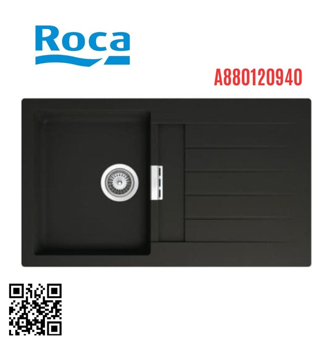 Chậu rửa bát 1 hố có bàn Roca Oslo A880120940