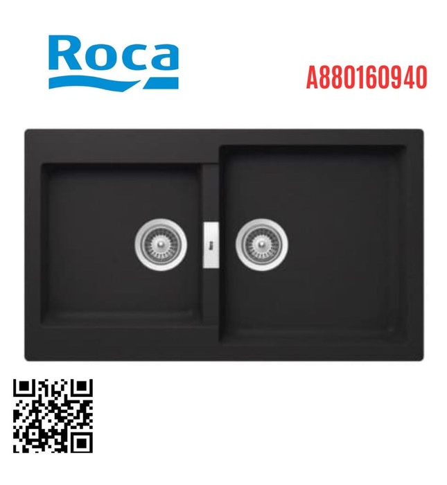 Chậu rửa bát 2 hố Roca Oslo A880160940
