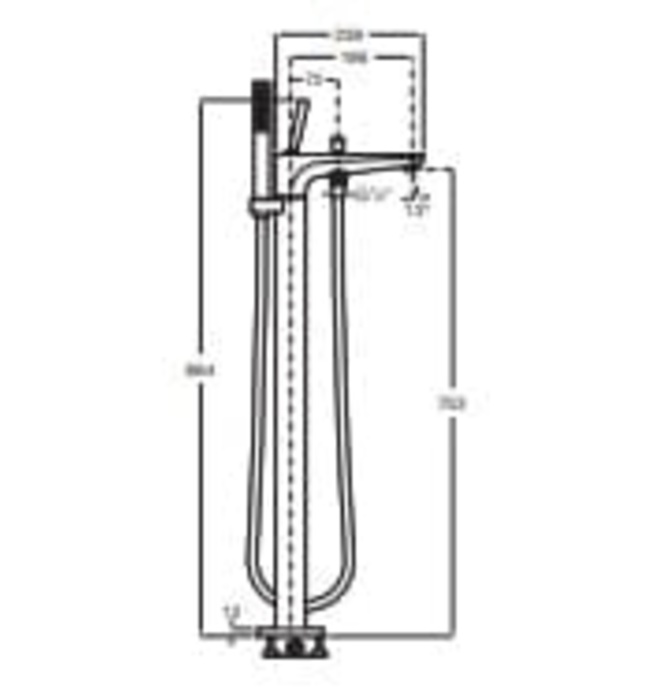 Sen bồn tắm đặt sàn Roca Pals A5A276DC0N