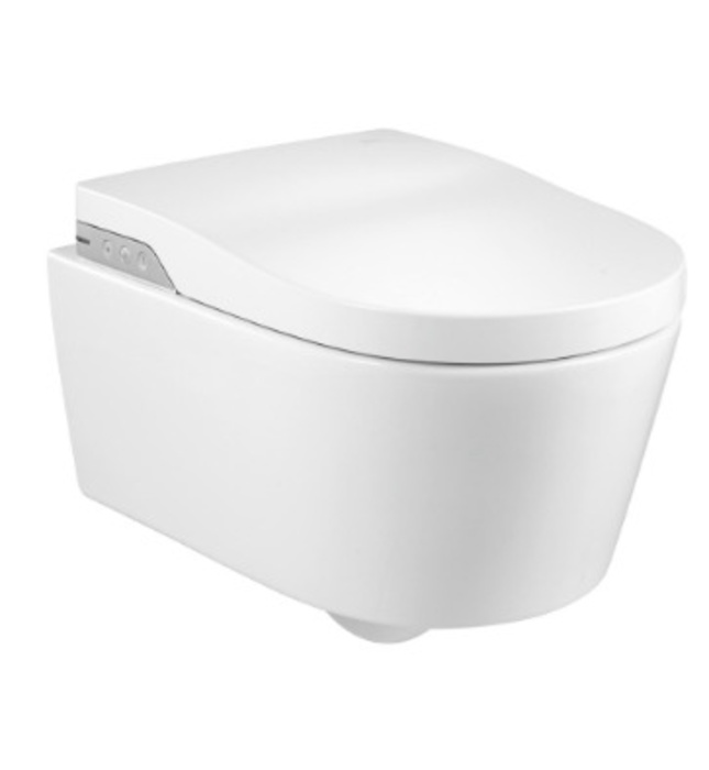 Thân bồn cầu đặt sàn nắp điện tử Roca Inspira A803070003