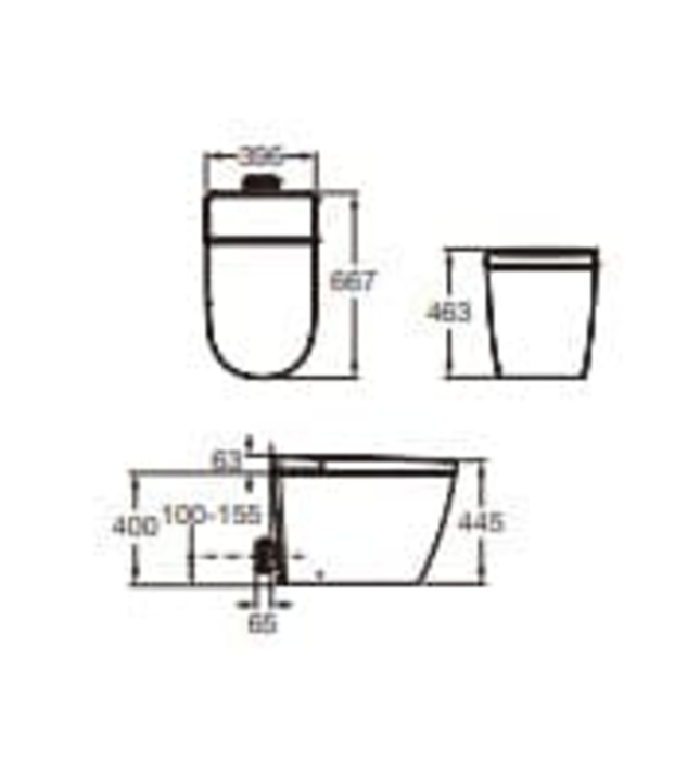 Bồn cầu đặt sàn thoát ngang ROCA Ona A803135003