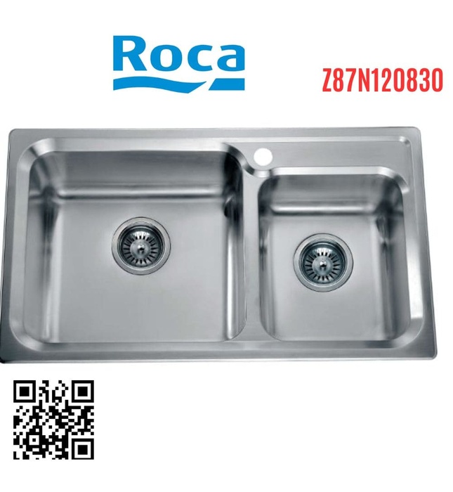 Chậu rửa bát 2 hố Roca Z87N120830