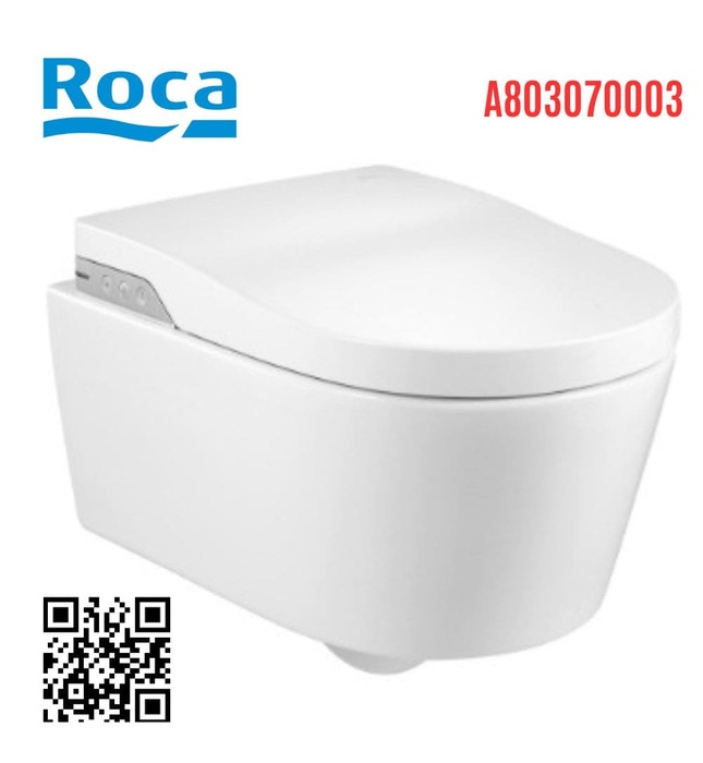 Thân bồn cầu đặt sàn nắp điện tử Roca Inspira A803070003