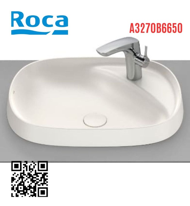 Chậu lavabo nửa âm bàn Beyond Roca A3270B6650