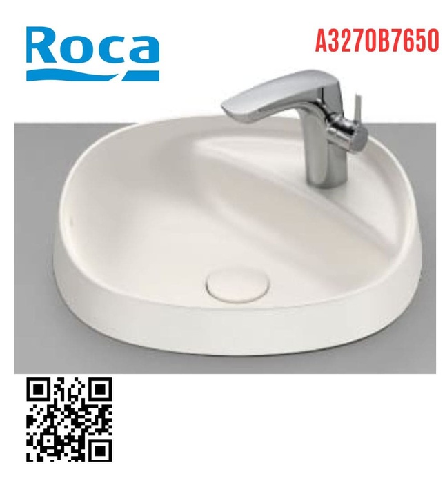 Chậu lavabo nửa âm bàn Beyond Roca A3270B7650