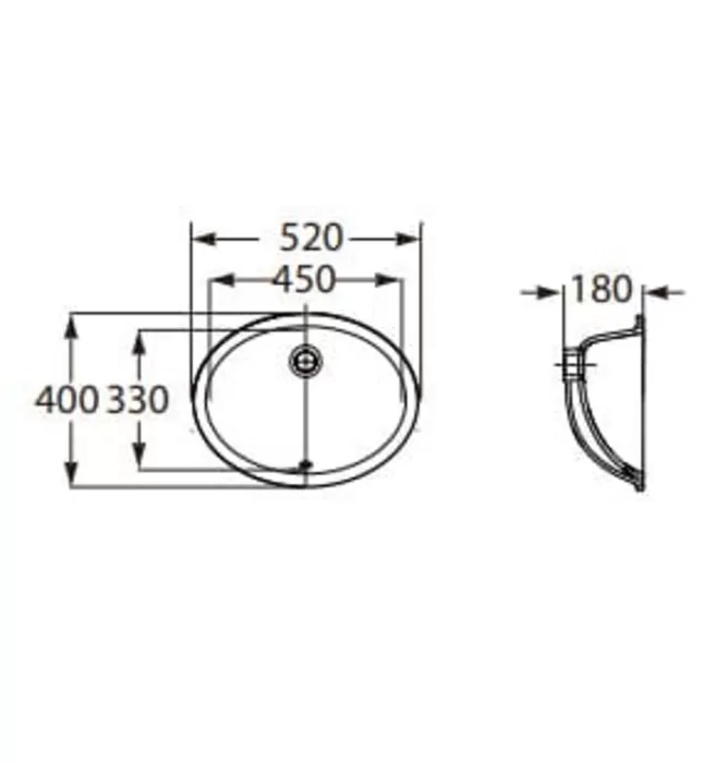 Chậu Lavabo Âm Bàn Roca Neo Selene A327302000