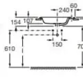 Chậu Lavabo Dương Vành Roca Meridian-N A32724E000