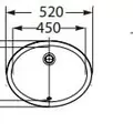 Chậu Lavabo Âm Bàn Roca Neo Selene A327302000
