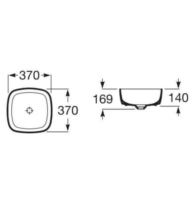Chậu lavabo dương bàn đá Tây Ban Nha Inspira Soft Roca A327502620