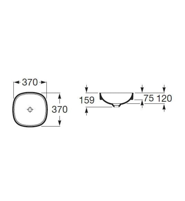 Chậu lavabo bán âm Tây Ban Nha Inspira Soft Roca A32750R650