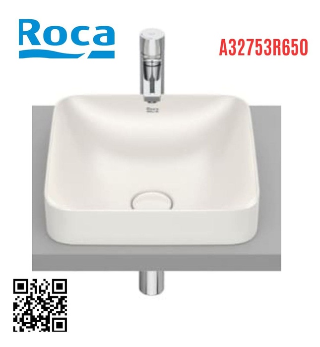 Chậu lavabo bán âm Tây Ban Nha Inspira Roca A32753R650