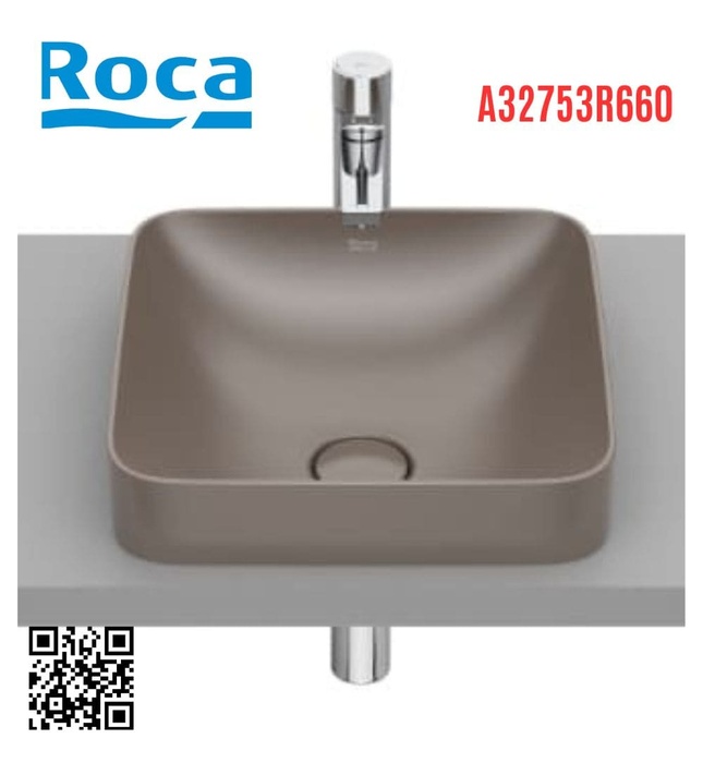 Chậu lavabo bán âm Tây Ban Nha Inspira Roca A32753R660