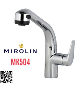 Vòi rửa bát nóng lạnh dây rút Mirolin MK504