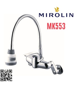 Vòi rửa bát nóng lạnh gắn tường Mirolin MK553