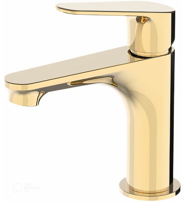 Vòi chậu rửa mặt nóng lạnh màu vàng Mirolin MF801G