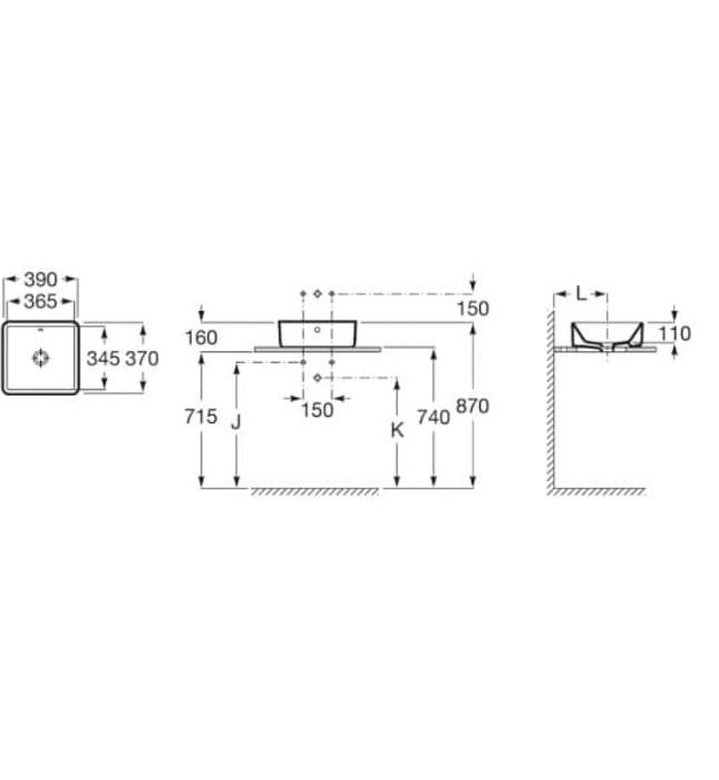 Chậu lavabo dương bàn đá Tây Ban Nha The Gap Roca A3270MM000