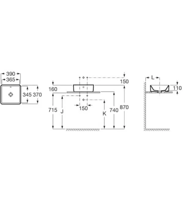 Chậu Lavabo Dương Bàn Roca The Gap A3270MM000