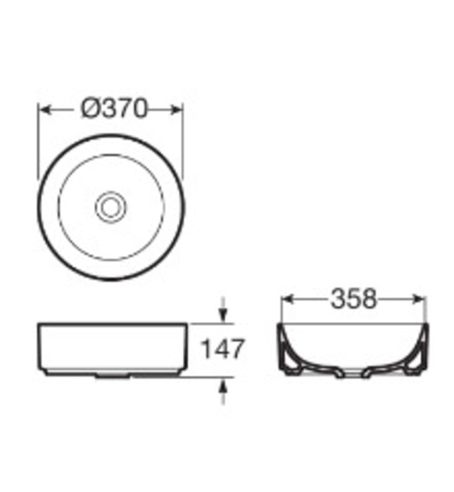Chậu lavabo dương bàn đá Tây Ban Nha Ona Roca A3275L100C