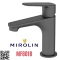Vòi chậu rửa mặt nóng lạnh màu đen Mirolin MF801B