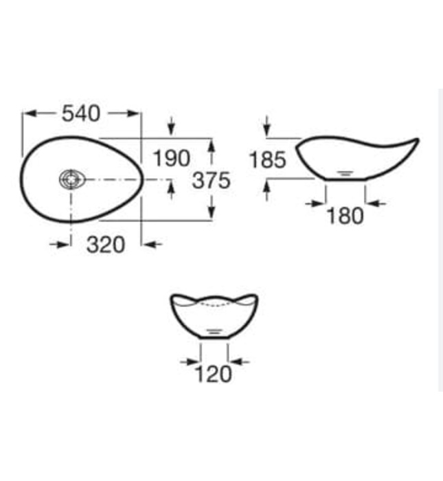 Chậu lavabo dương bàn Tây Ban Nha Ohtake Roca A327A15660