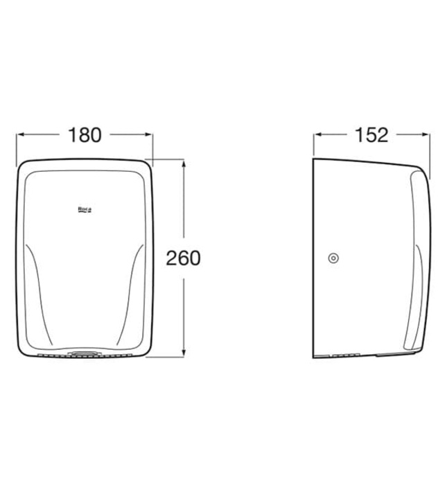 Máy sấy tay cảm ứng dùng điện AC 220V Roca A818021001