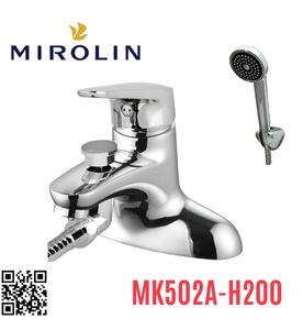 Vòi chậu rửa mặt nóng lạnh liền sen Mirolin MK502A-H200