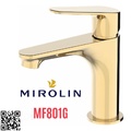 Vòi chậu rửa mặt nóng lạnh màu vàng Mirolin MF801G