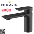 Vòi chậu rửa mặt nóng lạnh màu đen Mirolin MK801B 