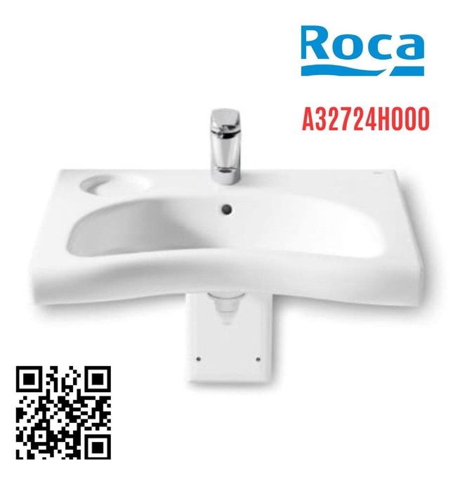 Chậu lavabo treo tường Bồ Đào Nha Meridian Roca A32724H000