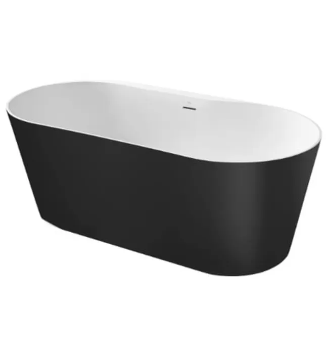 Bồn tắm đặt sàn 1.6m Ba Lan Raina Roca A2484660K0 (trắng đen)  
